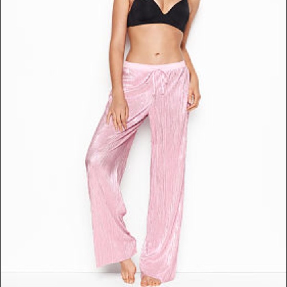 VELVET “LOVE PINK” VS PINK WIDE LEG PANTS